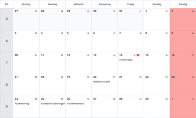 Beispiel Februar